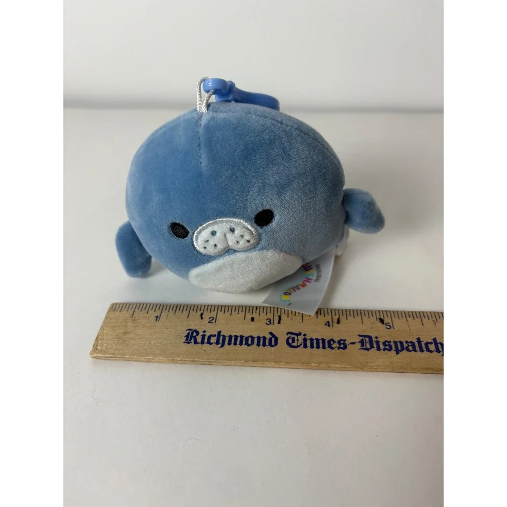 Squishmallows Maeve the‎ Manatee Keychain Blue Stuffed Animal Toy Clip